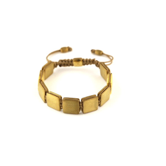 'MATT BURN' Bracelet in tan cord