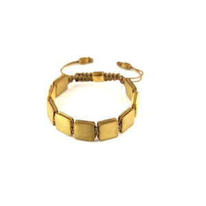 'MATT BURN' Bracelet in tan cord
