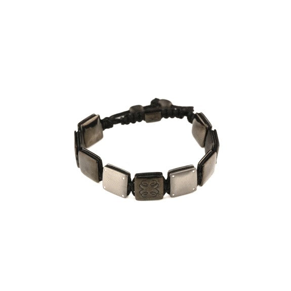 'CRWL' x 'ALTR BLAK' Bracelet with engraving in jet black cord