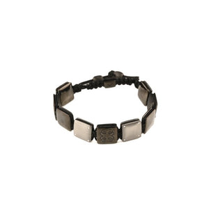 'CRWL' x 'ALTR BLAK' Bracelet with engraving in jet black cord